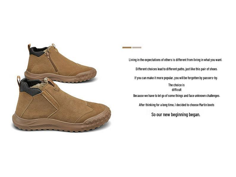 Northeast Men's Winter Snow Boots: Fur-Lined, Non-Slip, Fashionable Sports Shoes