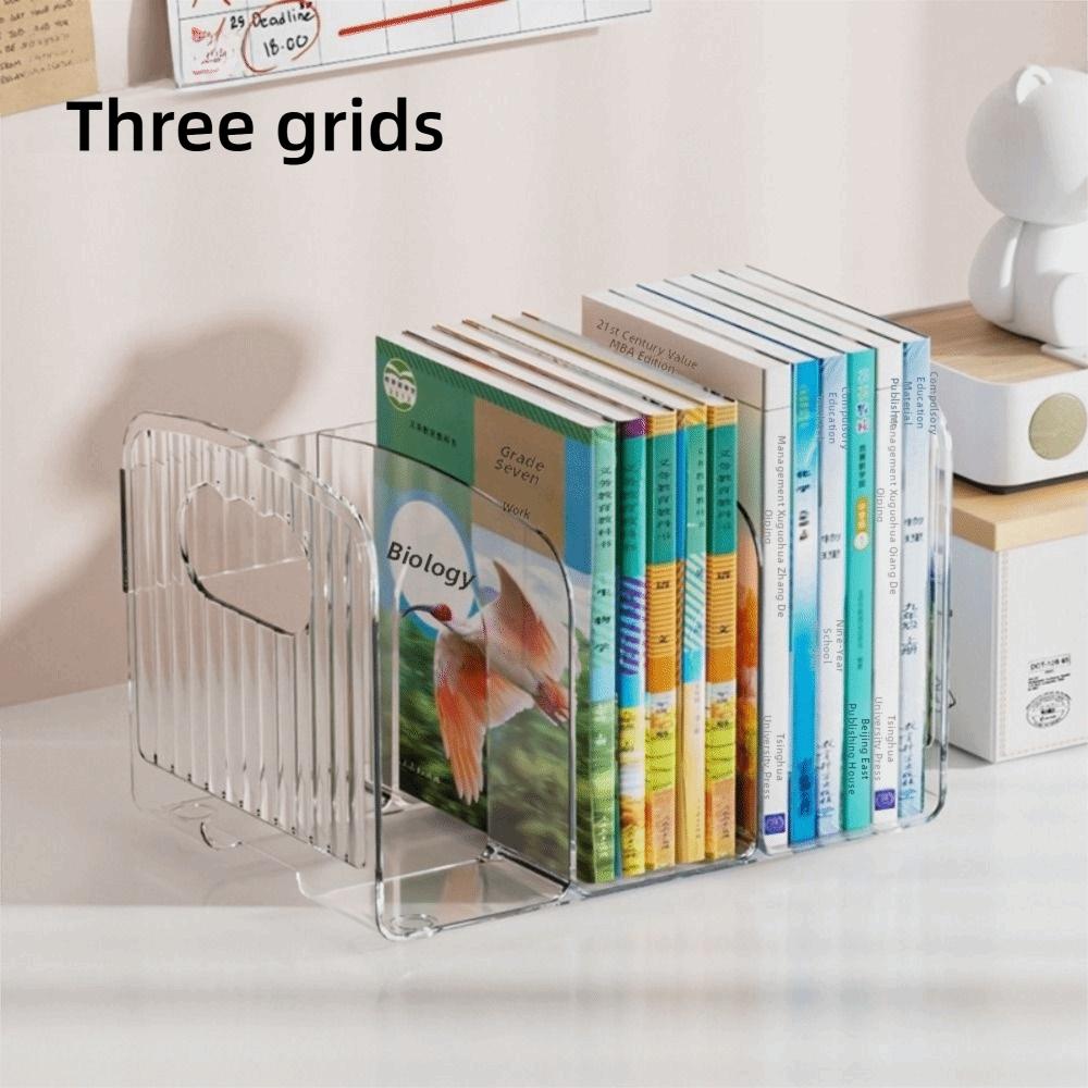 Новая акриловая подставка для книг Многосекционная Многофункциональная книжная полка Прозрачный утолщенный ящик для хранения книг Школьные принадлежности
