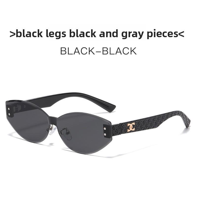 European Fashion Cat Eye Glasses For Women With Uv Protection Trendy Pc Frame Summer Black