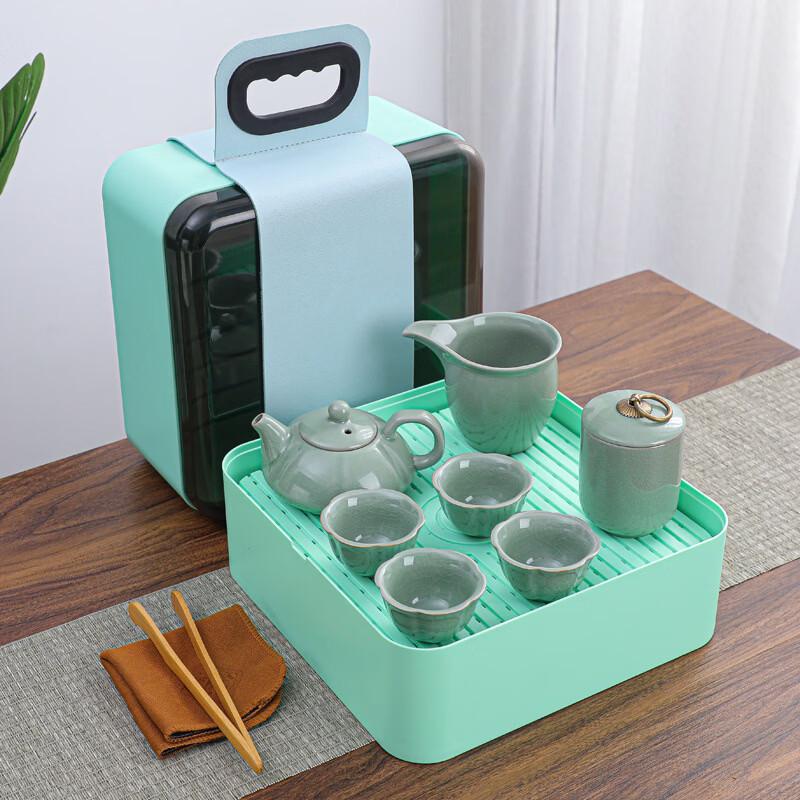 Ge Kiln Ceramic Portable Gongfu Tea Set