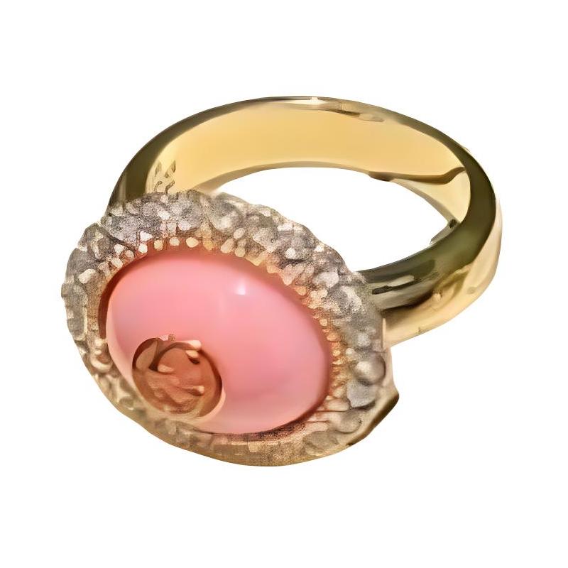 

Gucci Classic Double G Logo Fashion Jewelry Crystal Resin Metal Ring Women rings Pink 753903-I9875-8522 S