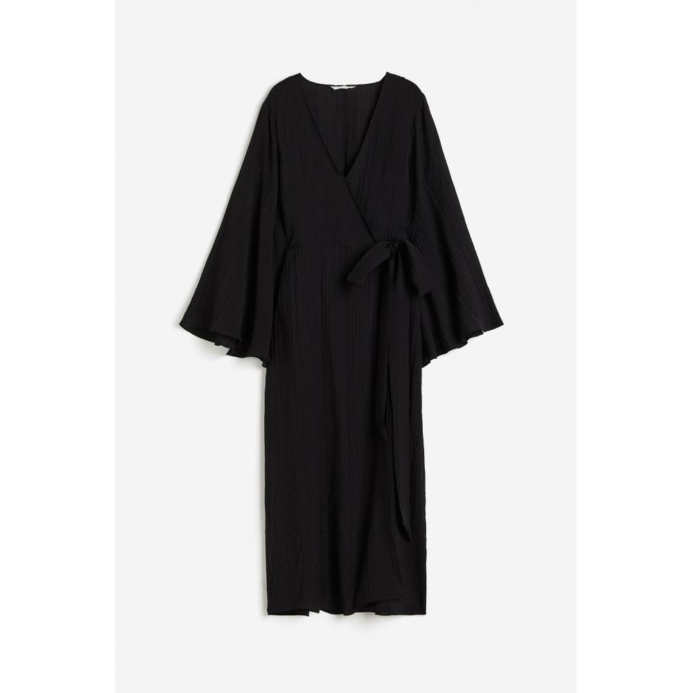 

Платье-плиссировка HM Wrap Style, черное