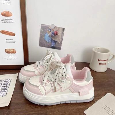 Petites chaussures blanches pour enfants, nouvelles chaussures tendance printemps-automne, semelle épaisse, chaussures décontractées polyvalentes