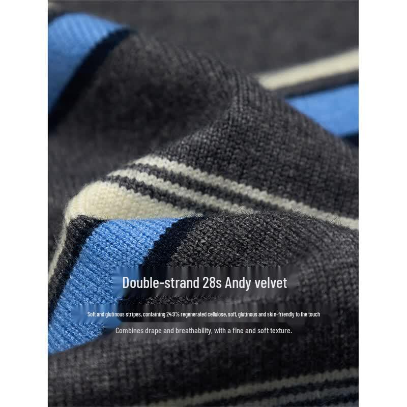 INMAN Women's Retro Striped Knit Cardigan