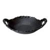 Black No. 8 Irregular Ceramic Plate | Banko-yaki Earthenware Pot [31.5 X 25.3 X 8 Cm]