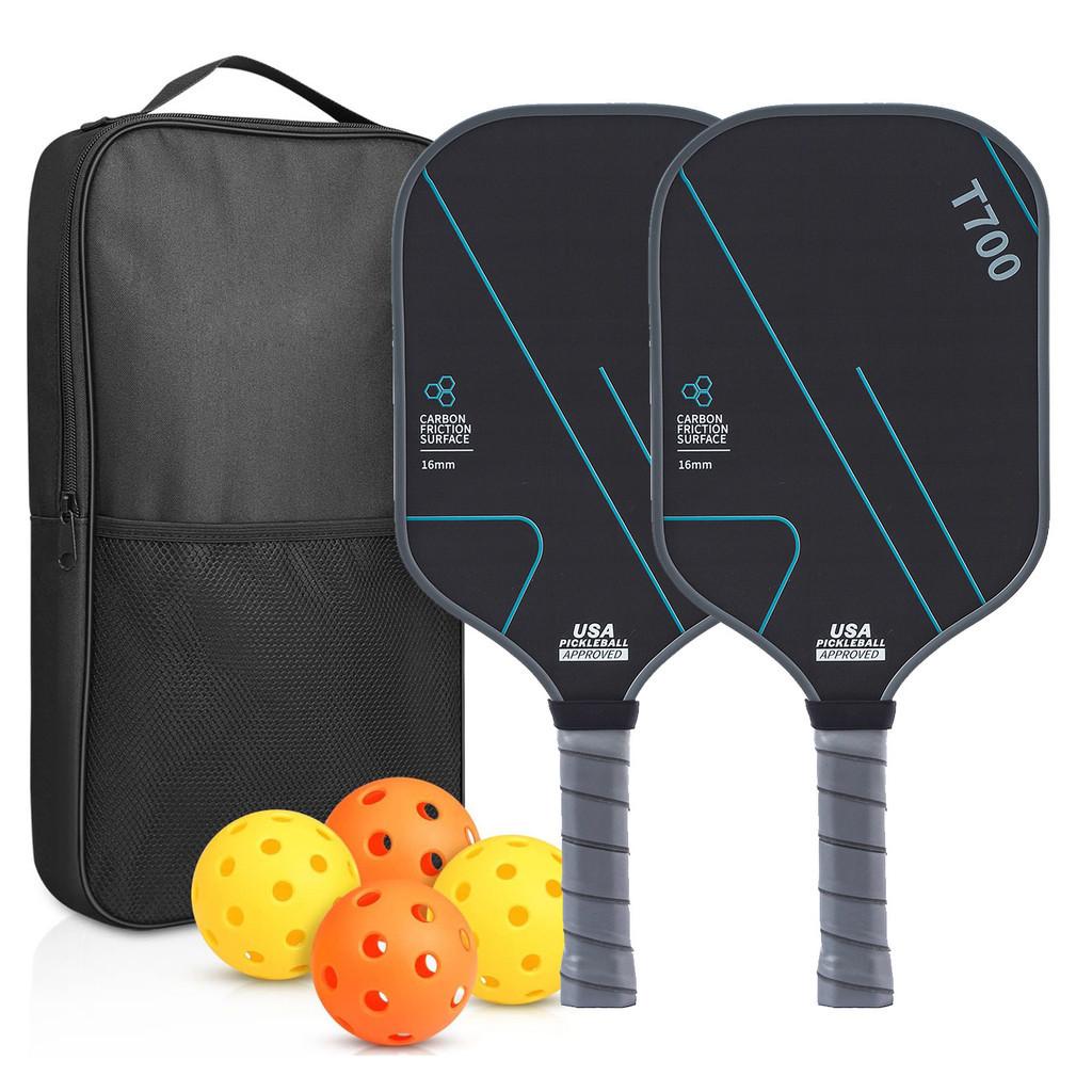 T700 16MM Enhanced Sweet Spot & Control & Power Anti-slip Grip Carbon Fiber Frosted Surface Pickleball Paddle