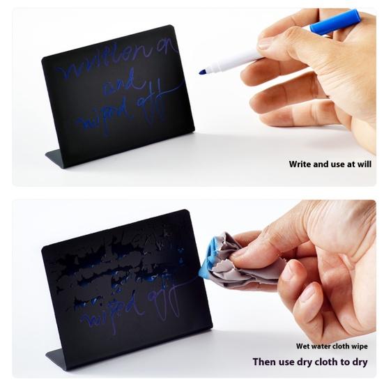 12Pcs Mini Chalkboard Sign with Marker Pens Dry-Erase Desktop Blackboard