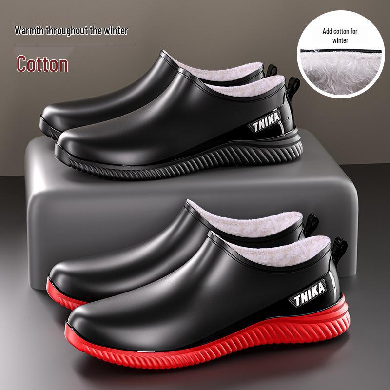 Men's Low-Top Slip-On Anti-Slip Rain Boots