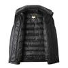 Men's Winter Padded Leather and Cotton Jacket for Middle-aged and Elderly - Warm and Ideal for Dad.