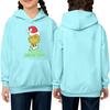 Kinder Langarm Locker sitzender Pullover Hoodie mit Kordelzug und Unifarbe
