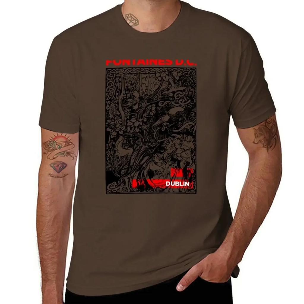 Fontaines DC ? DUBLIN T-Shirt Plain Cute Tops Mens T Shirts Pack