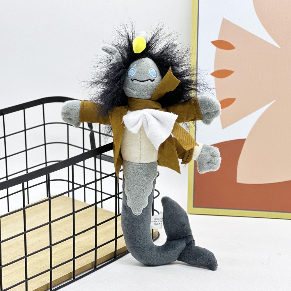 Topmix Unisex Kids White 30Cm Pressure Sebastian Solace Sea Monster Plush Animal Toy Animation Creative Mermaid Doll Kid Birthday Christmas Gift