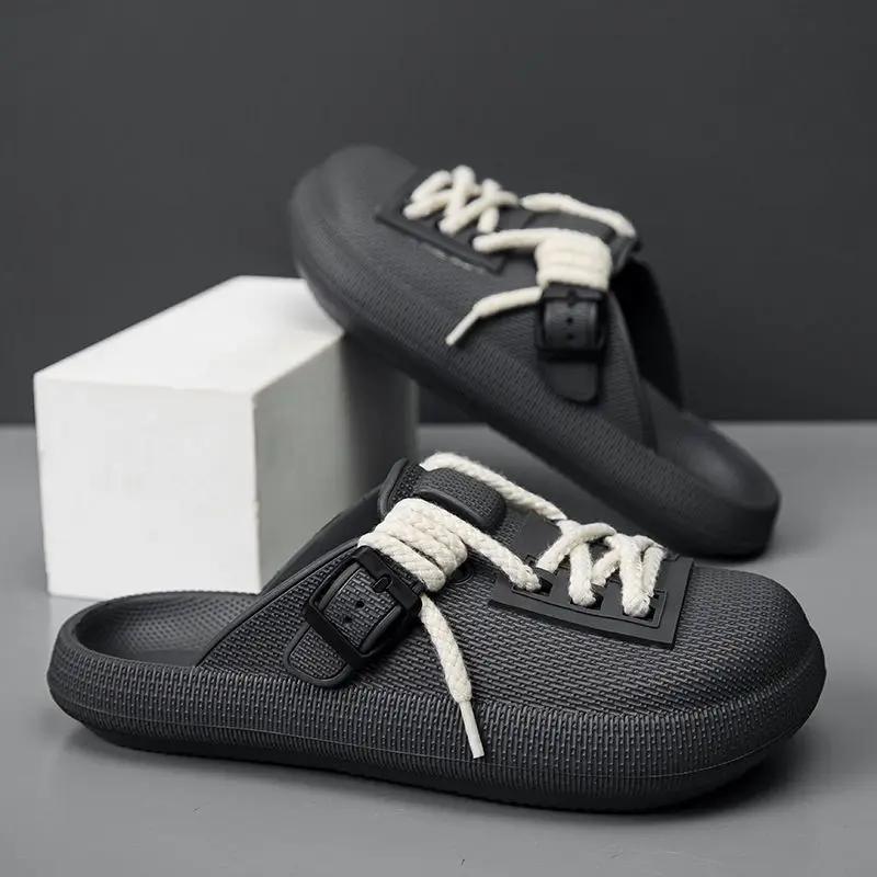 Fashion Flat Male Slipper Soft Beach Men's Shoe Sabot High Quality Fashion Summer Sale Original Trend 2025 Casual Mascullino Y2k Slides