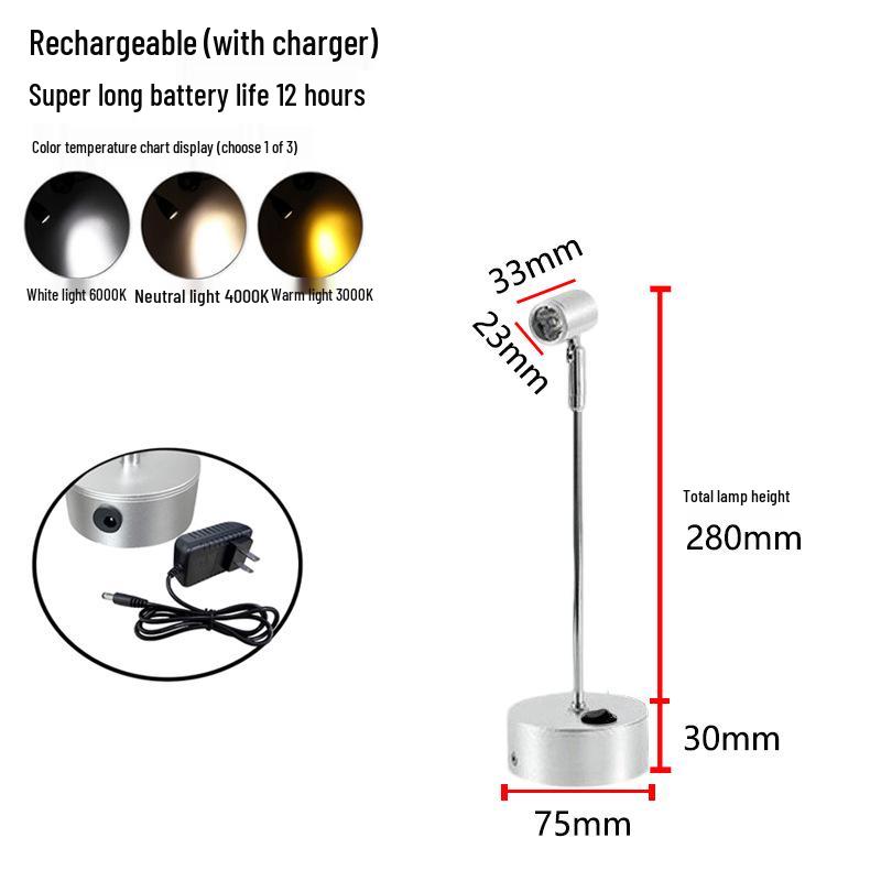 Wireless Jewelry Display Spotlight with Battery