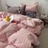 Premium Washed Cotton Bedding Set - 2026 Edition, Luxurious All-Season Four-Piece with Shell Edge Design