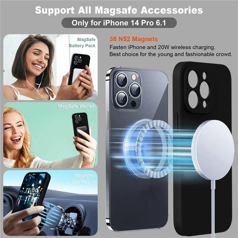 Wrist Strap Silicone Phone Case For iPhone 17 Pro 16 14 13 15 Pro Max 12 11 Plus For Magsafe Magnetic Wireless Charging Cover