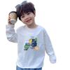 Boys' Breathable Cotton Long-Sleeve T-Shirt - Spring Casual Loose Fit, Medium to Large