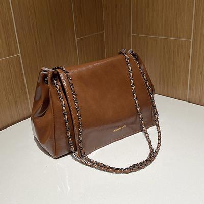 Vintage Shoulder Bag  Fashion Crossbody Bags for Women Solid Pu Ladies Handbags