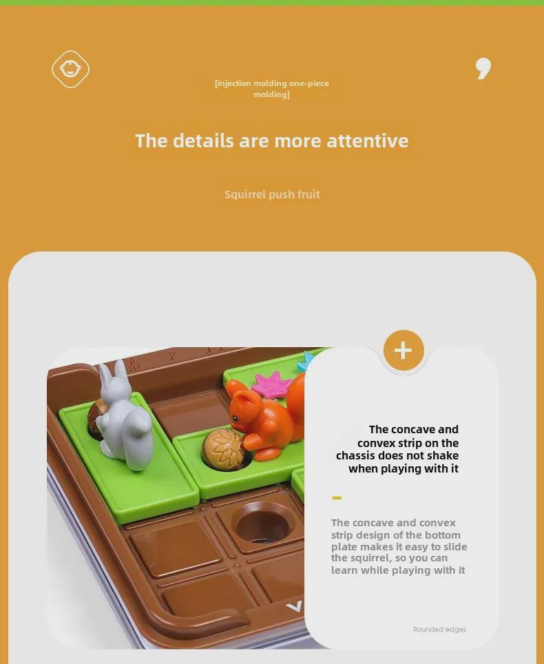 Eichhörnchen-Schiebe-Logik-Puzzle: Obst-Strategiespiel für Kinder 4+