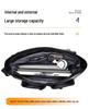 Business Casual Men's Large Capacity Wear-Resistant PU Splash-Proof Messenger Shoulder Bag