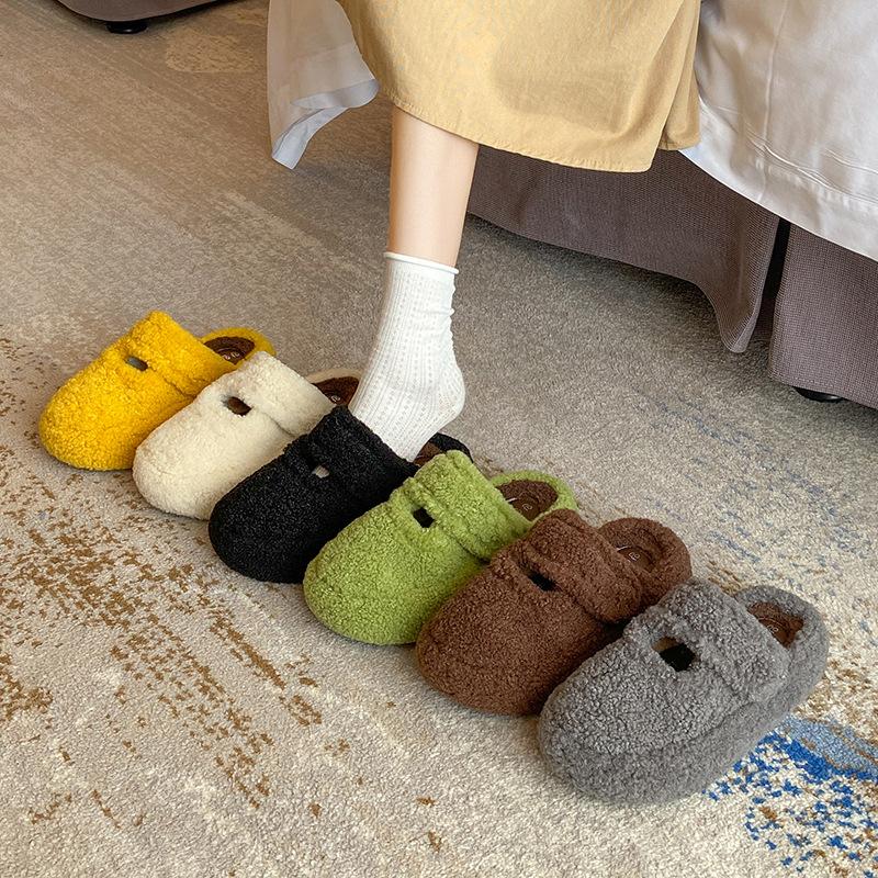 Neue Baumwollschuhe und Hausschuhe mit dicker Sohle, höhenvergrößernd, modisch und lässig für vielseitige Frauen