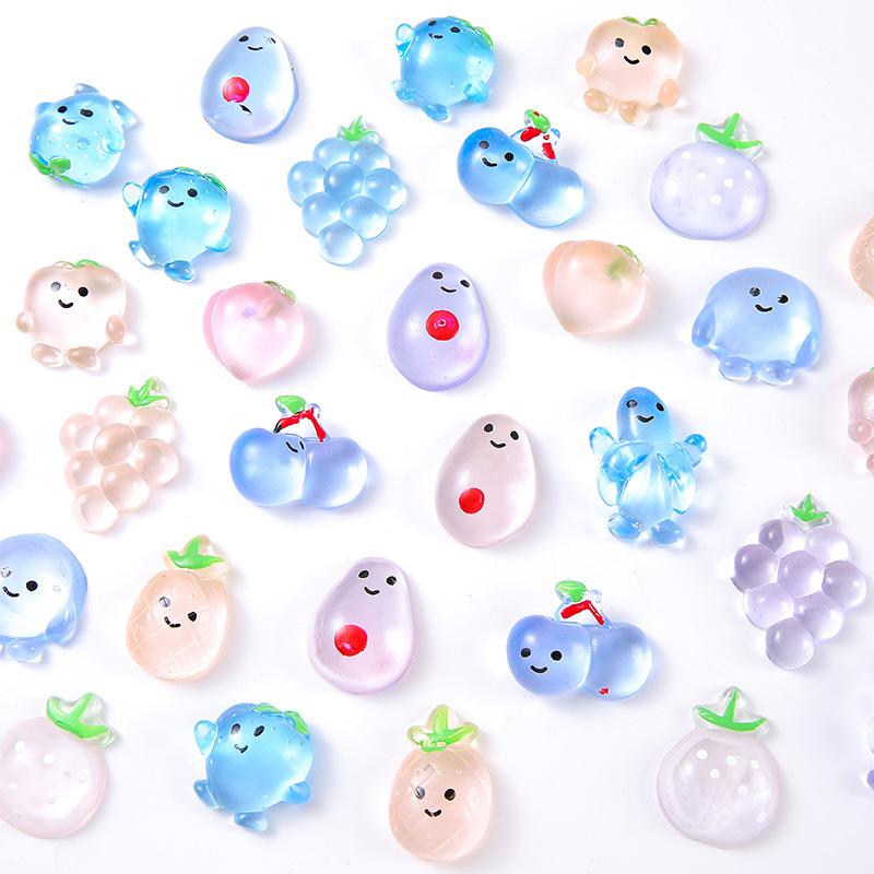 1-50Pc Kawai Cartoon Crystal Squeeze Small Fruit Anti-Stress Toy Fidgeting Stress Relief Toy Decorating Party Game Birthday Gift
