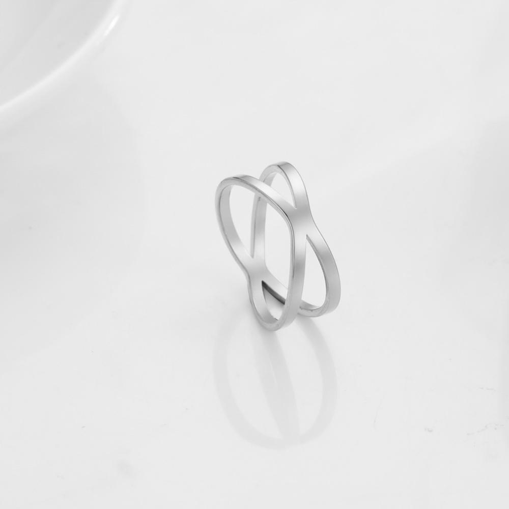 Cross Gold Women's Rings Stainless Steel Wedding Engagement Casual Ring Female Jewelry Gift for Lover