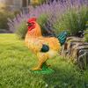 Chicken Figurine, Lifelike Resin Hen Rooster Garden Statue, Standing Farm Animal Sculpture for Yard, Lawn Garden, Outdoor Decor
