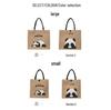 Portable Large-Capacity Panda Tote Bag - Retro Linen Shopping & Travel Shoulder Bag