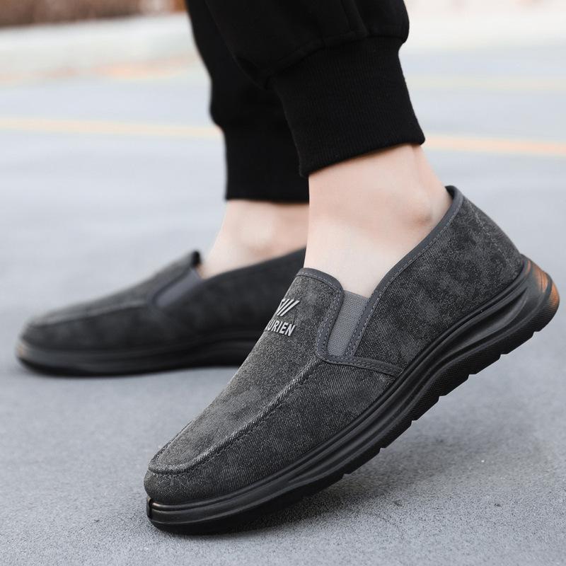 Polyurethane Sole Old Beijing Cloth Shoes Light and Non-slip Flat Men's Shoes One-pedal Casual Lazy Shoes Spring and Autumn Walking Shoes