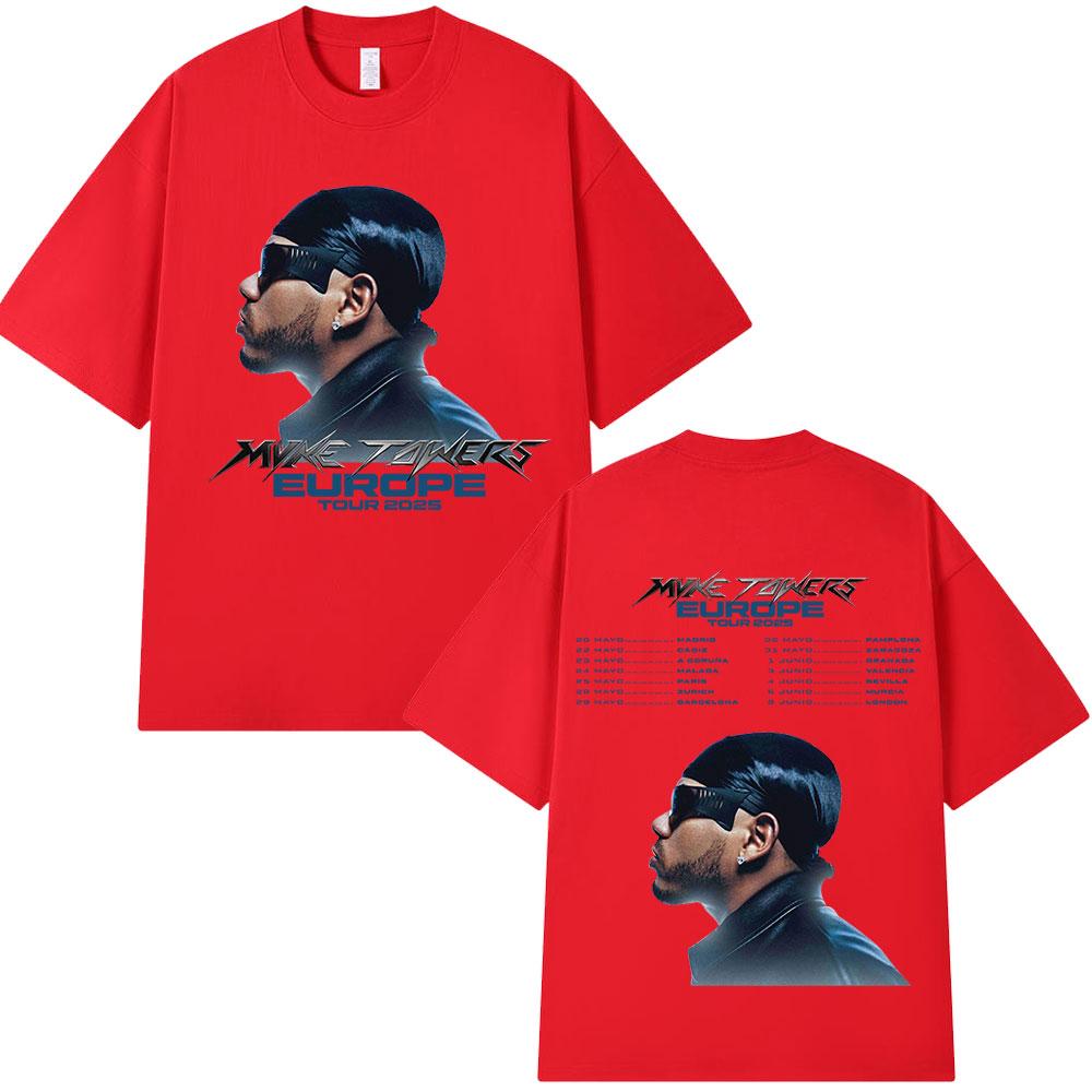 Rapper Myke Towers Europe Tour 2025 Merch Tshirts Unisex Women Fashion Hip Hop Tshirt Casual Cotton Oversized T Shirt Streetwear