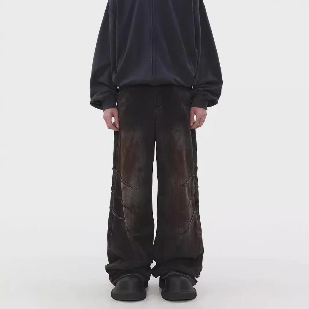 Retro High Street Style Loose Fit Jeans – Unisex Trendy Straight-Leg Pants