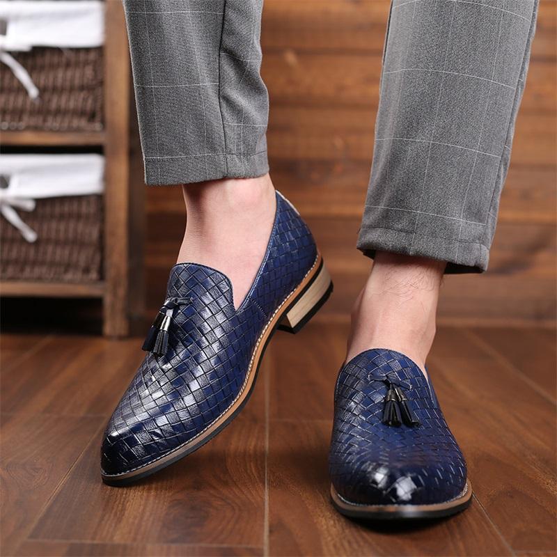 Men Luxury Casual Shoes Autumn Leather Loafers Office Dress Shoes Men Driving Moccasins Comfortable Slip On Party Shoes