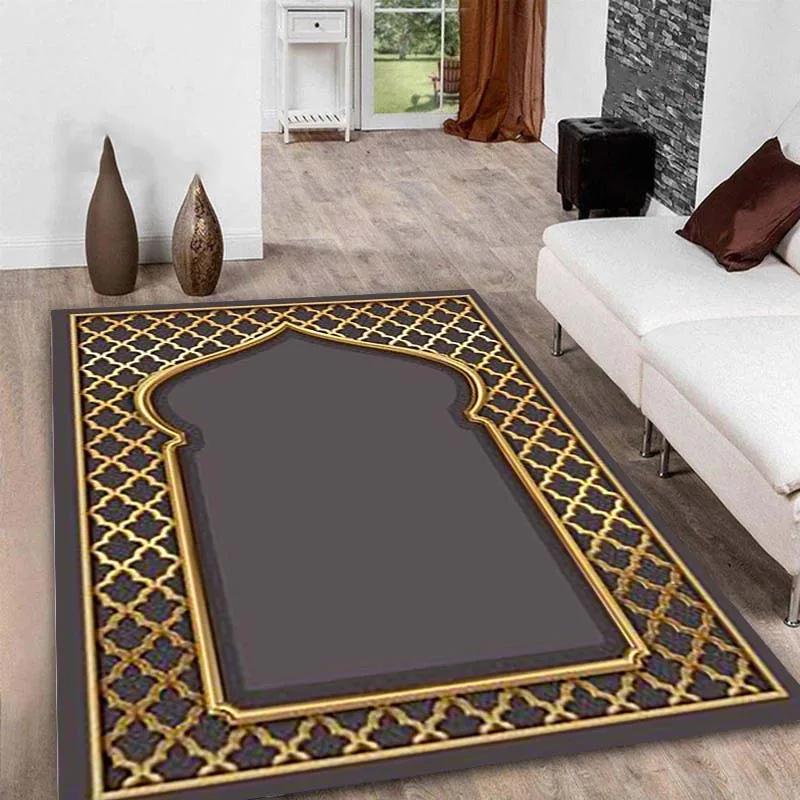 Tapis de prière pour le Ramadan Kareem, tapis de sol antidérapant pour la prière musulmane, idéal pour les fêtes islamiques.