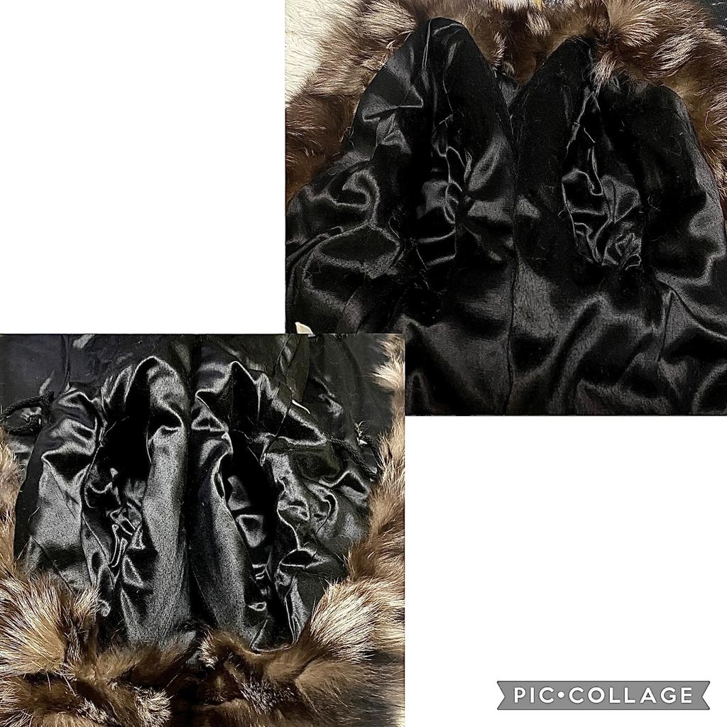 Lunghezza Totale 77cm SAGA LEATHER BOUTIQUE Spesso Voluminoso Pelo Vero Volpe Argentata Cappotto Giacca Taglia M Donna