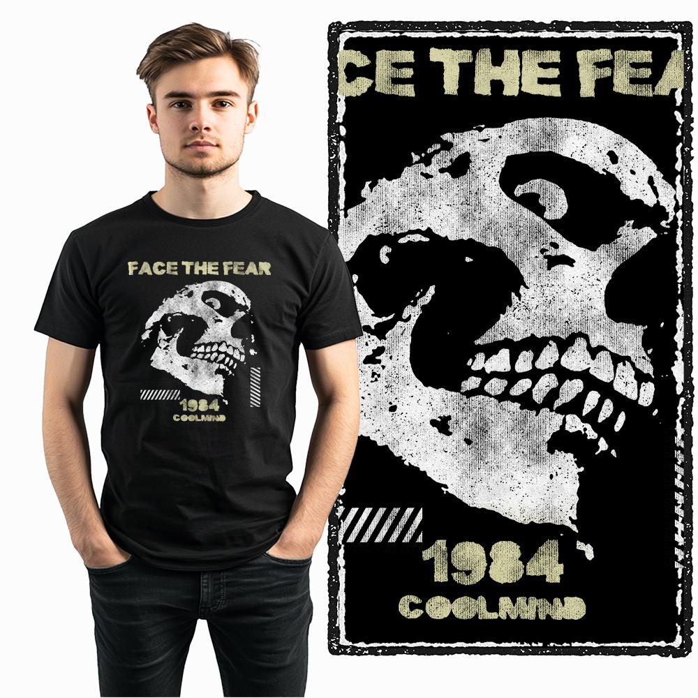 COOLMIND U0183 100% Cotton Exclusive retro Graphic skull print Unisex T shirt big size men tshirt cotton tee shirt for men