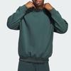 Adidas 2024 Chapter 01 Reversible Knit Sweatshirt, Unisex Basketball Alphabet Logo Top, Mineral Green Casual Pullover IM8421