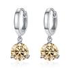 1ct/ 2ct/4ct Moissanite Diamond Earrings S925 Sliver Orginal Drop Earring Wedding Bride Jewelry with for Women
