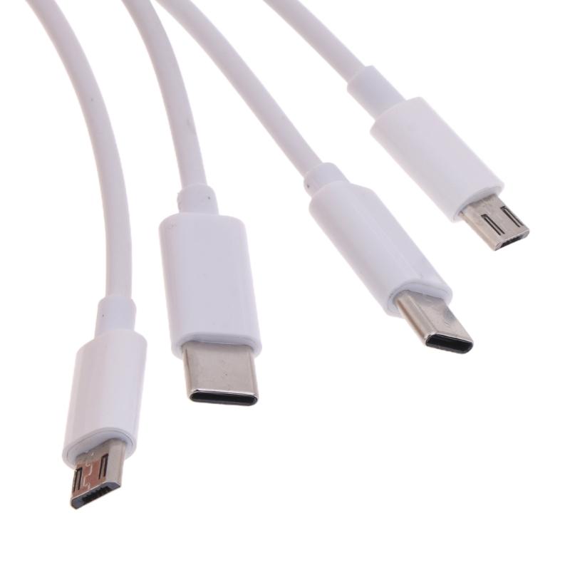 4-in-1 USB C To Multi Charging Cable USB C To Micro USB + Type C Universal Charger Cable for Phone Multiple Devices