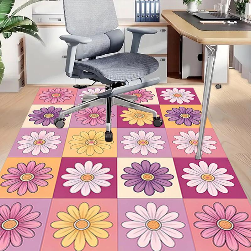 1pc Floral Pattern Area Rug Soft Flannel Floor Mat for Living Room, Bedroom and Carpet, Sofa Coffee Table Floor Mat, Decorative Rug q26