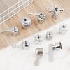 Multi-size Faucet Switch Handle Dish Basin Knob Triangle Valve Small Spout Hot Cold Buttons Quick Open Valve Bathroom Fittings