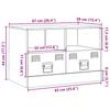 TV Stand White 67 x 39 x 44 cm Steel