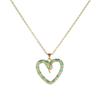 Luxury Copper Snake-Heart Pendant Necklace with Zircon & Glaze