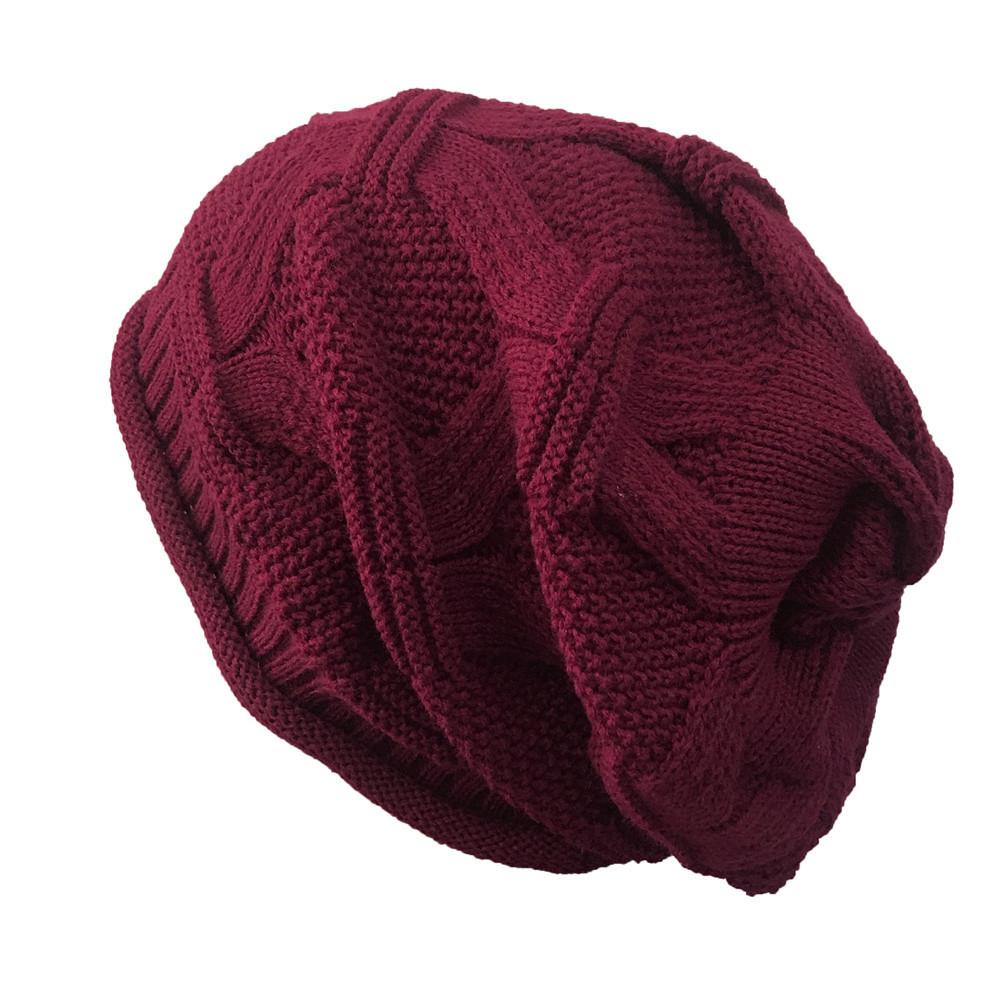 Women Casual Outdoor Knitted Hats Crochet Knit Hip-hop Cap Woolen Caps