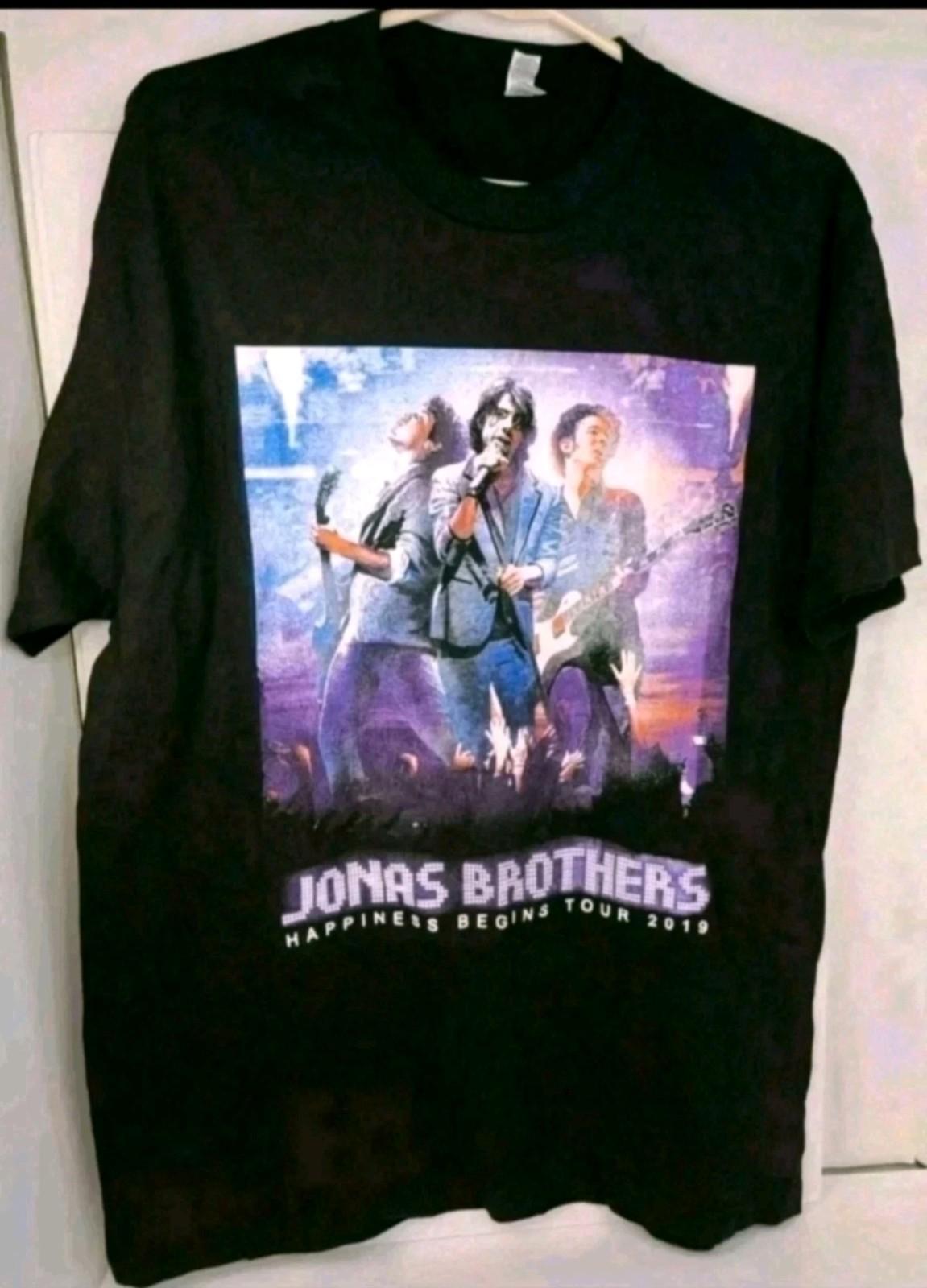 Футболка с графическим принтом Jonas Brothers 2019 Tour Happiness Begins, размер L, новая, унисекс XXXXL