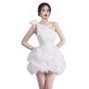2024 One-Shoulder Bow Slimming Mini Dress