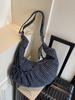 Vintage Plaid Single Shoulder Bag Large Capacity Crossbody For Casual Travel