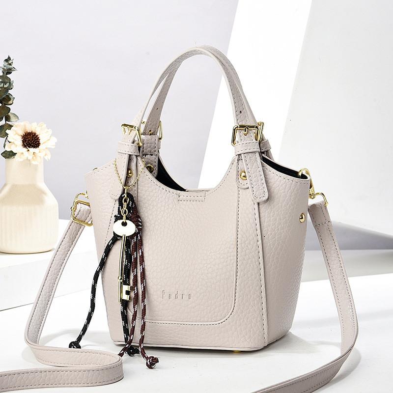 Womens Fashionable Bucket Bag With Spacious Interior And Multiple Functional Pockets