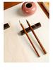 Ebony Inlaid Copper Brush Holder: Solid Wood Pen Rest for Calligraphy Supplies