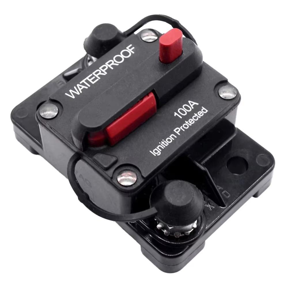 Dual Battery Fuse Reset Device Waterproof DC Circuit Breaker Manual Reset Circuit Breaker  Boat